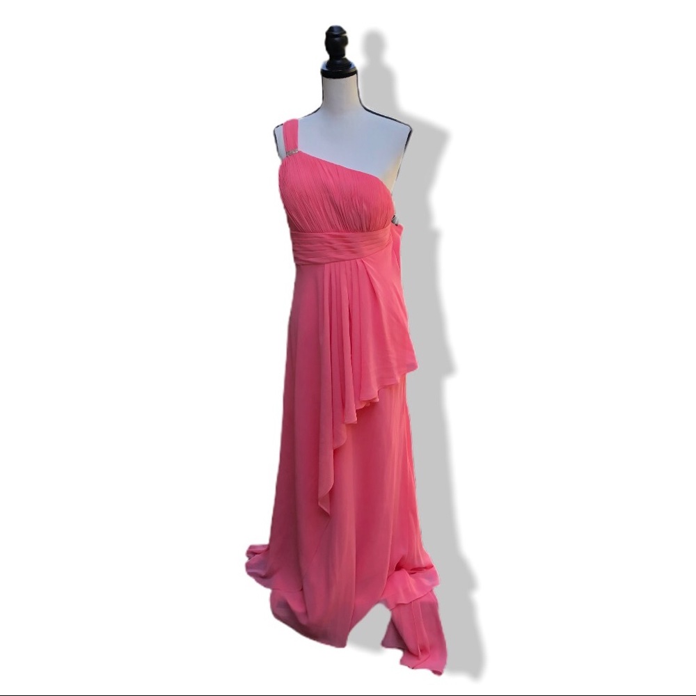MICHELLE K       Pink One-Shoulder Dress XL